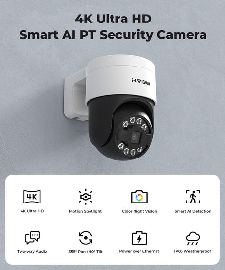 H.View Security AI Human Detection Camera Security Cameras BushLine   