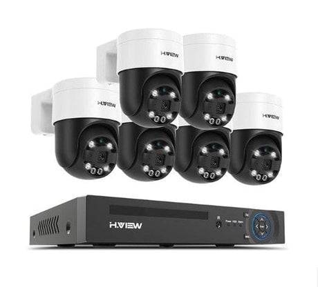 H.View AI Human Detect Security Night Vision Security Cameras BushLine None 5MP 6PCS Cameras 