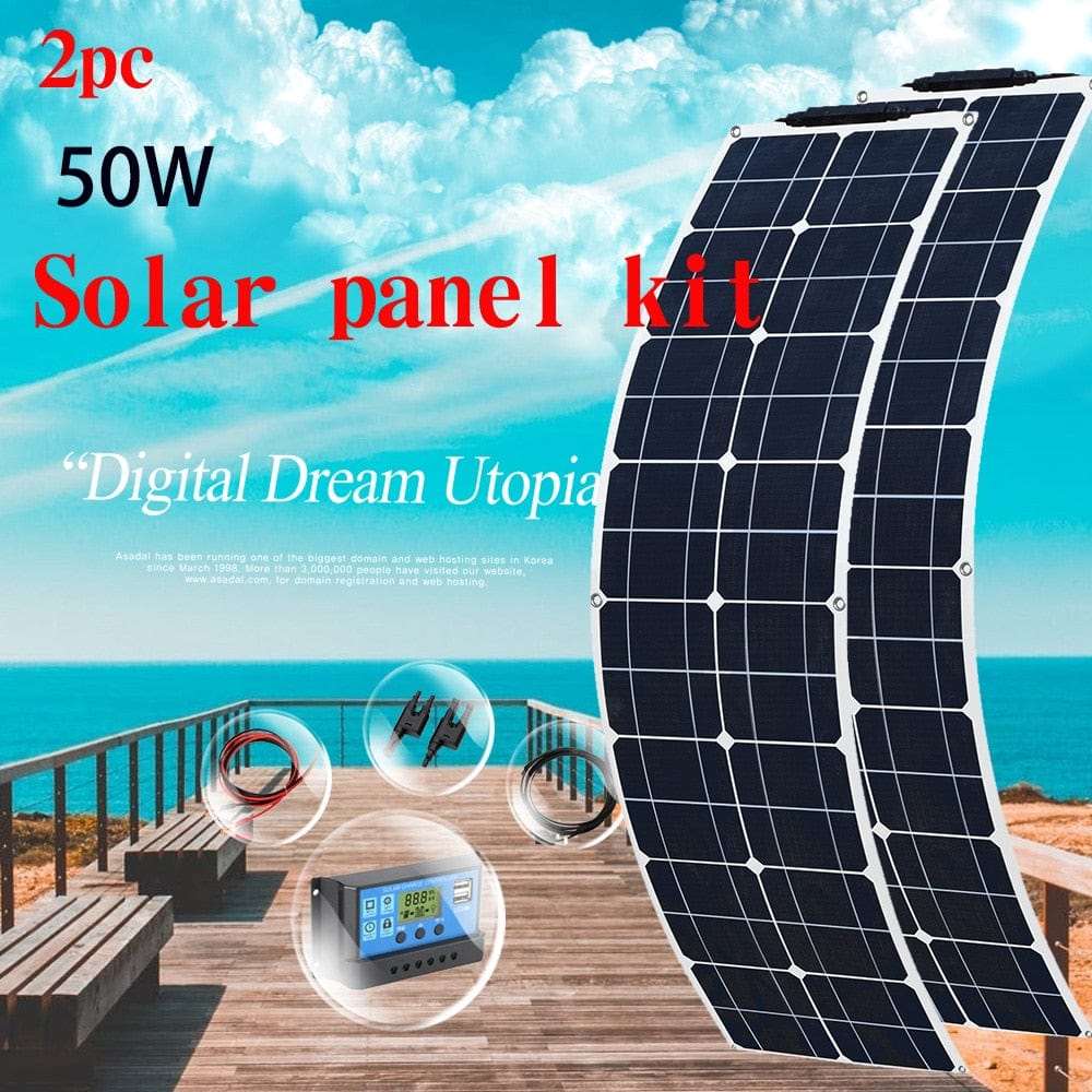 100 Watt 12 Volt Flexible Solar Panel solar panels BushLine   