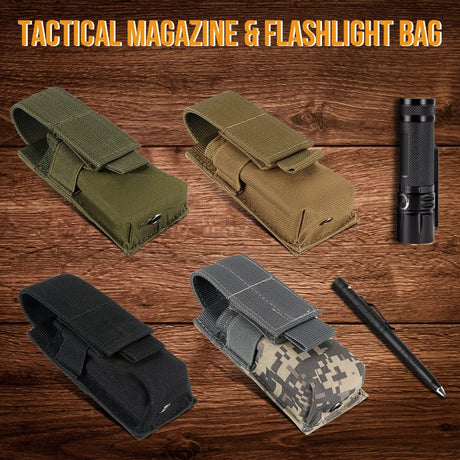 Tactical Pouch Torch Knife Holster Molle Accessories BushLine   
