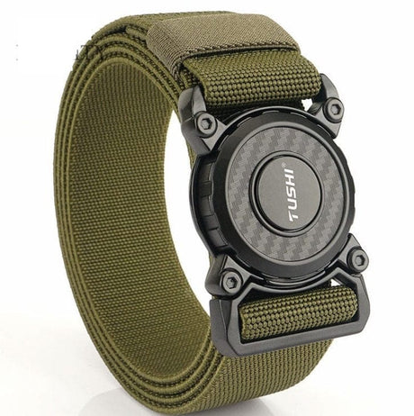 New Rotary Quick Release Metal Buckle Belts tacticle clothing BushLine Army Green 105cm 