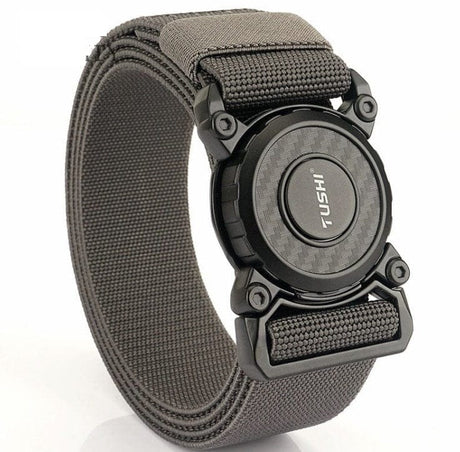 New Rotary Quick Release Metal Buckle Belts tacticle clothing BushLine Dark gray 105cm 