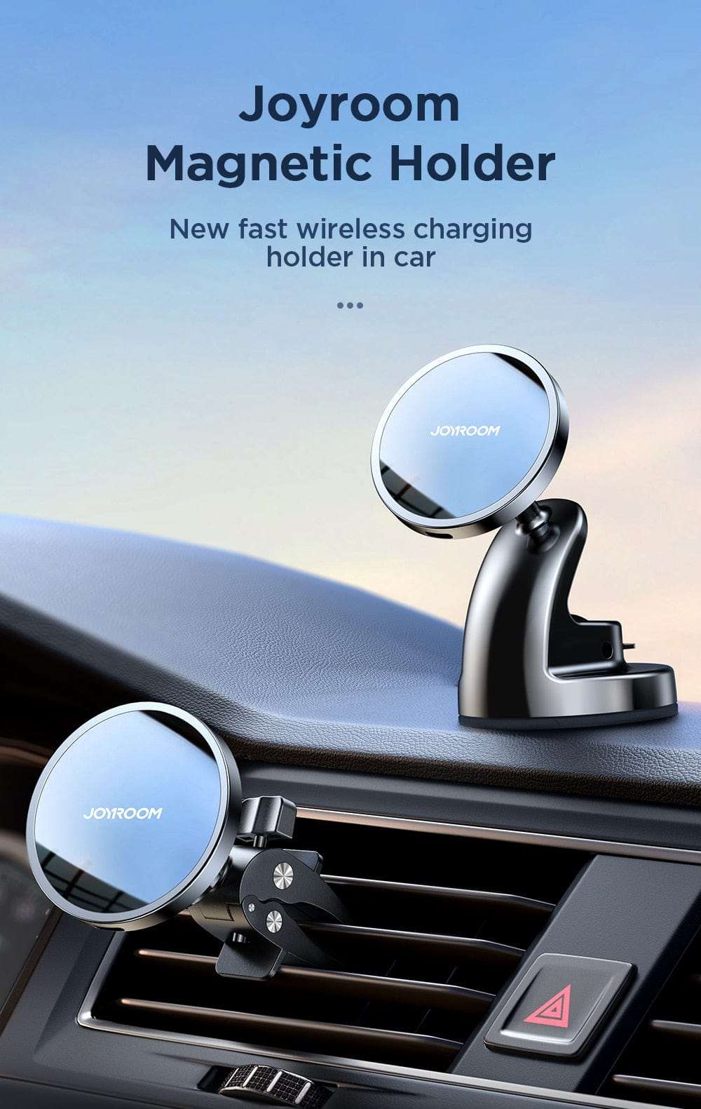 15W Magnetic Car Phone Holder Wireless Charger wifi & wireless BushLine   