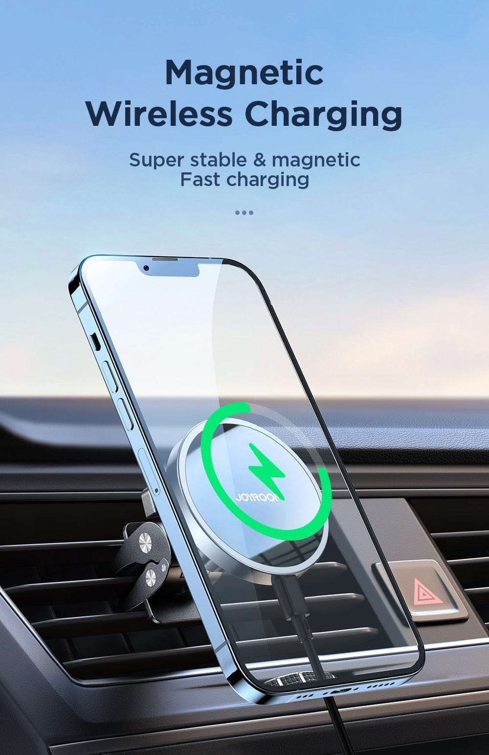 15W Magnetic Car Phone Holder Wireless Charger wifi & wireless BushLine   