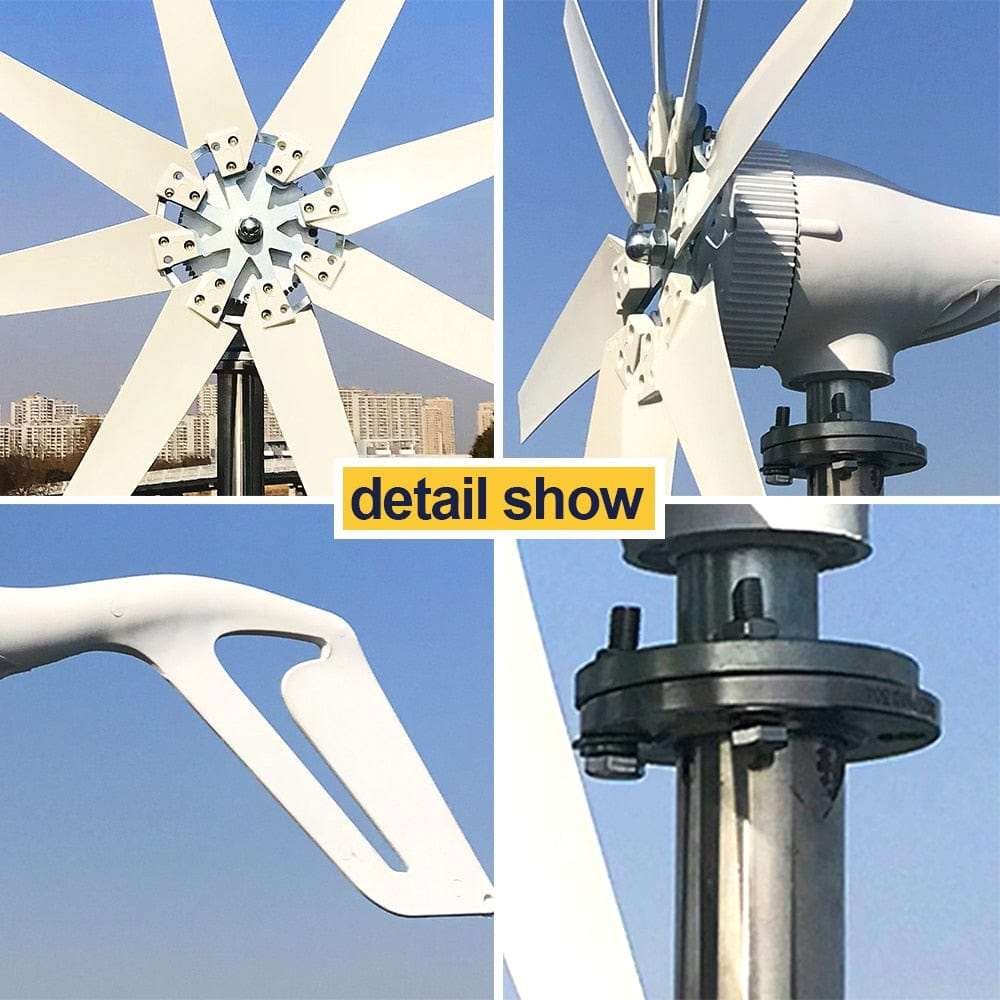 1000W Wind Turbine 1000W Solar Panels Wind Power BushLine   