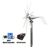 1000W Wind Turbine 1000W Solar Panels Wind Power BushLine 12V With Inverter System|1000W 