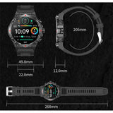 COLMI V76 dimension drawing: 49.8 mm case, 12.0 mm thick, 22 mm strap, 268 mm overall band length