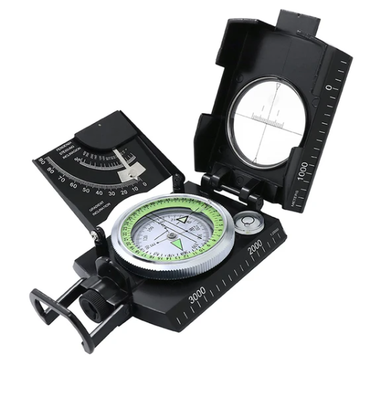 Outdoor Survival Compass Navigation Equipment survival BushLine Black with slope  