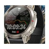 DM59, Black option: silver case, black steel mesh strap, with the two spare straps the seller shows