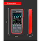 ET13S thermal imager multimeter size: 134 mm tall, 69 mm wide and 25 mm thick