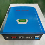 MWM-series pure-wind controller cabinet showing battery, dump load and wind input terminals plus the brake breaker - the kit controller, representative series photo