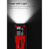 The GOOLOO GT4000 built-in 400 lumen LED light, which runs steady, strobe and SOS