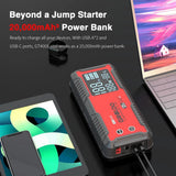 GOOLOO GT4000 used as a 20,000mAh power bank, charging a phone and tablet from its USB ports