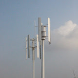 H2000 with its centre assist wheel (right) installed beside a different turbine model and an equipment cabinet
