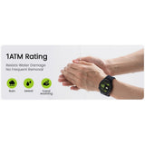 HAYLOU Watch 4S worn while washing hands; 1 ATM rating covers rain, sweat and hand washing