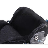 Close view inside the collar: padded tongue and collar lined with black mesh fabric