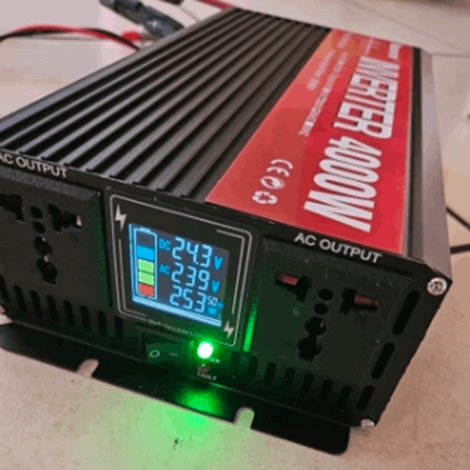 Pure Sine Wave Inverter 3000W 4000W 5000W Double Socket  DC 12V 24V