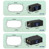 Dimension drawings of the three shunt cases: KH110F 100 x 46 mm with holes 91 mm apart, KH140F 152 x 63 x 45.1 mm and KH160F 152 x 87.5 x 45.1 mm, both with holes 141 mm apart