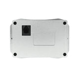 Back of the KH140F display: silver aluminium-look case with four screws and the single socket for the display cable