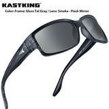 Gloss grey frame, smoke flash mirror lenses