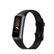 LIGE C60 fitness band in Black: black silicone strap and a gunmetal frame around the 1.1 in AMOLED screen