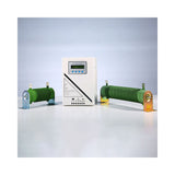 WCMD pure-wind charge controller shown with two sizes of dump-load resistor - the pure-wind kit option
