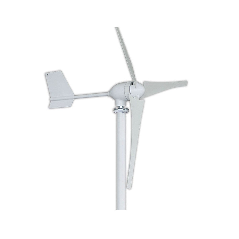 M5-800 three-blade horizontal-axis wind turbine, white studio background - representative M-series family photo, not model-specific