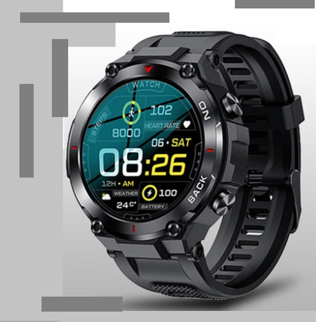 Xiaomi GPS Bluetooth GPS Smart Sports Watch 480mAh Battery Watchs BushLine Silicone Black GPS Smart Watch 