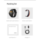 What comes in the box: Mibro GS Active watch with strap, woven strap, user manual and magnetic charging lead