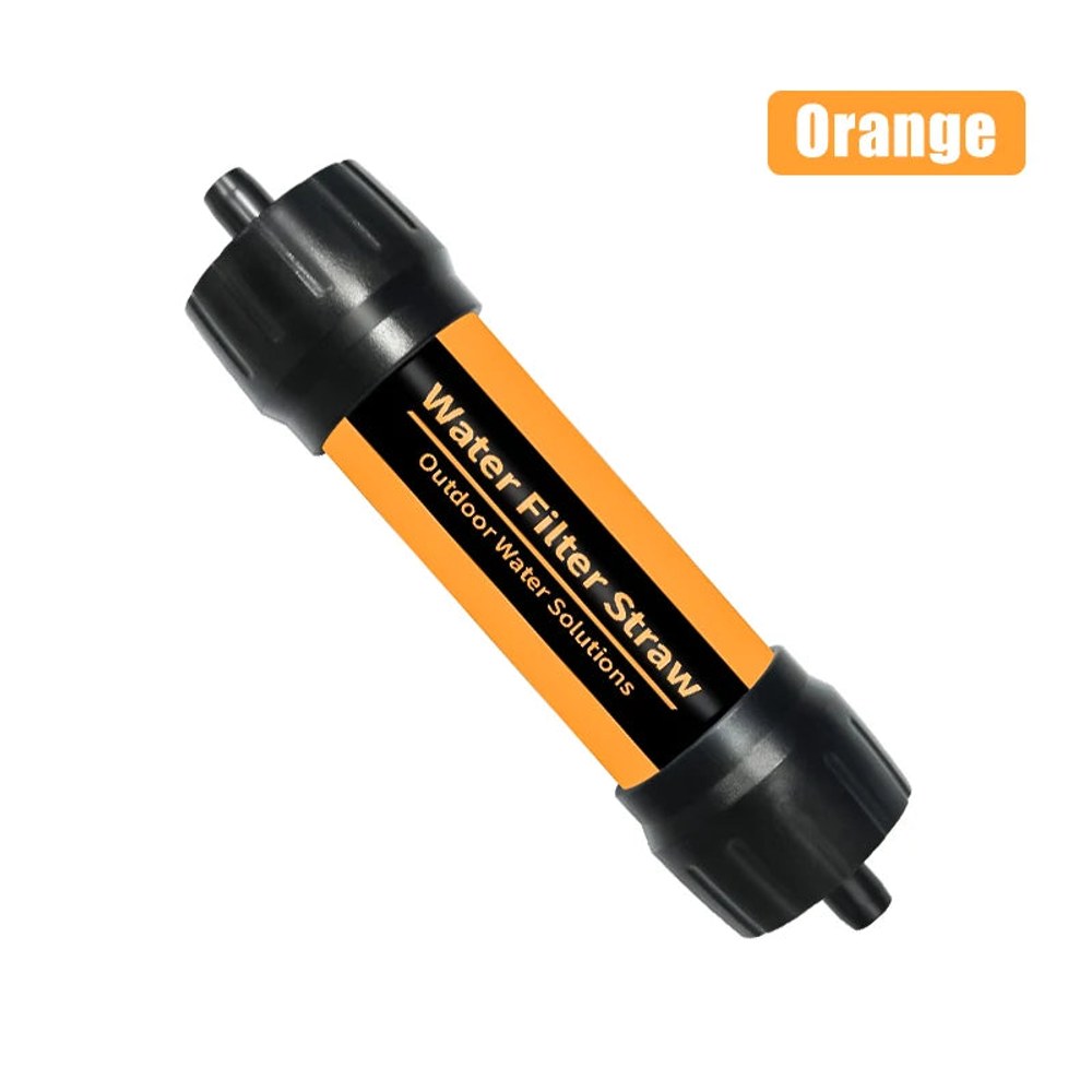 Orange and black mini water filter straw printed Water Filter Straw