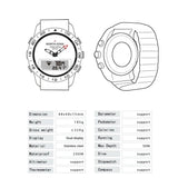 Gavia spec sheet: 48 x 48 x 15 mm, 185 g, stainless steel, 200 m water resistance, 50 m maximum dive depth