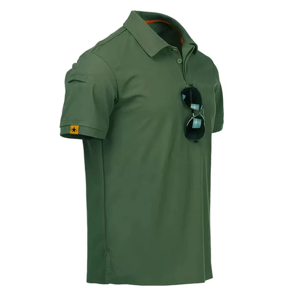 Quick-dry polo in green