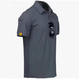 Quick-dry polo in grey