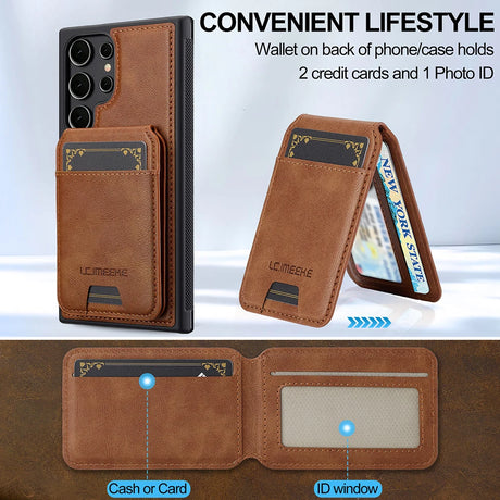 Wallet interior detail showing the cash or card slot and the clear ID window