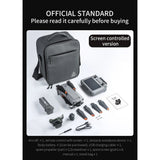 SG909MAX box contents: drone, touch-screen remote, obstacle-avoidance module, battery, USB lead, spare propellers, screwdriver, screws, manual and travel bag