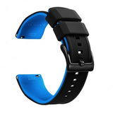 Black & Blue, Black Buckle silicone watch band