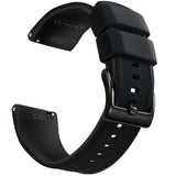 Black (Style B), Black Buckle silicone watch band