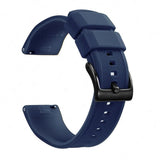 Blue, Black Buckle silicone watch band