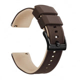 Coffee, Black Buckle silicone watch band