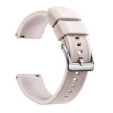 Light Pink, Silver Buckle silicone watch band