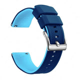 Sapphire Blue, Silver Buckle silicone watch band