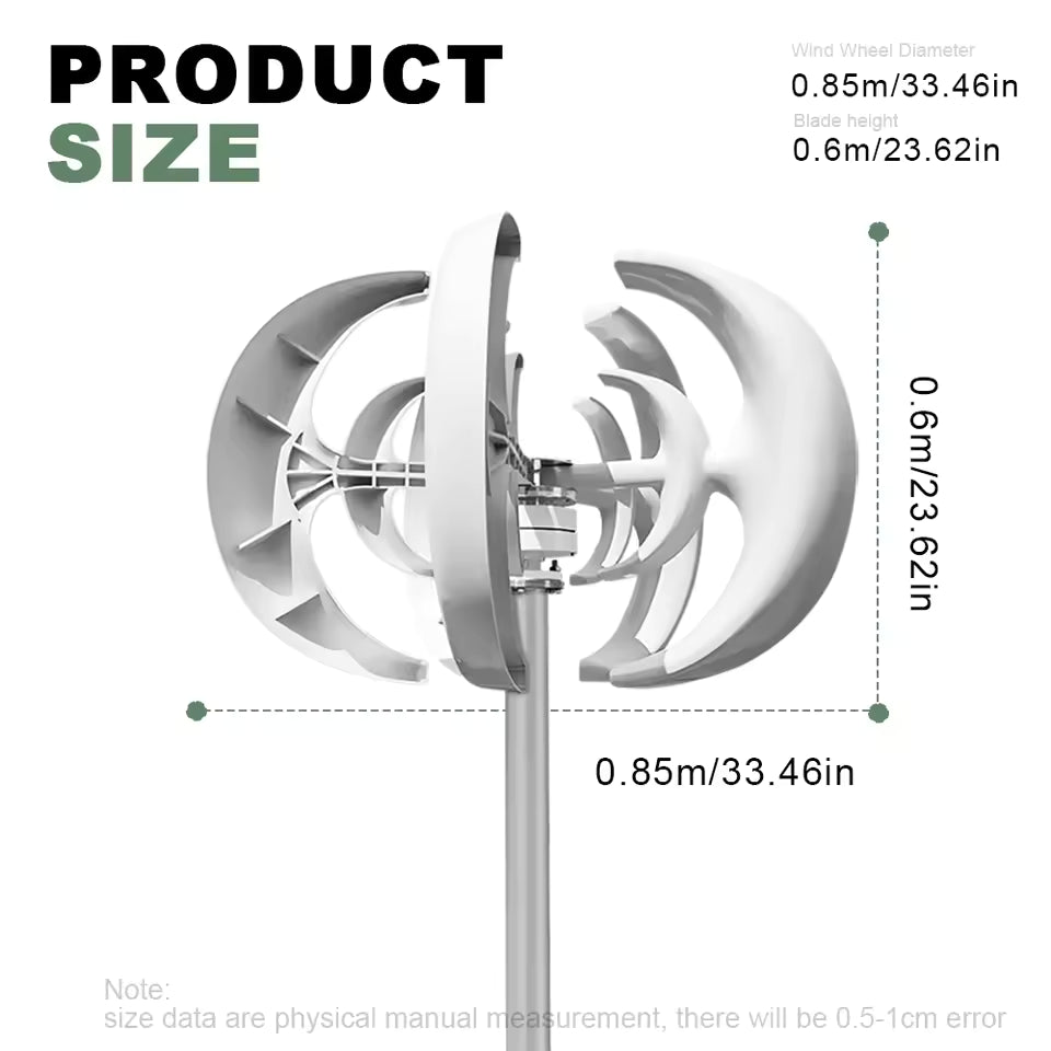 SR-1000W, 2kW, 3kW Wind Turbines 12V 24V 48V Permanent Magnet Wind Power Vertical  BushLine
