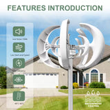 SR-1000W, 2kW, 3kW Wind Turbines 12V 24V 48V Permanent Magnet Wind Power Vertical  BushLine