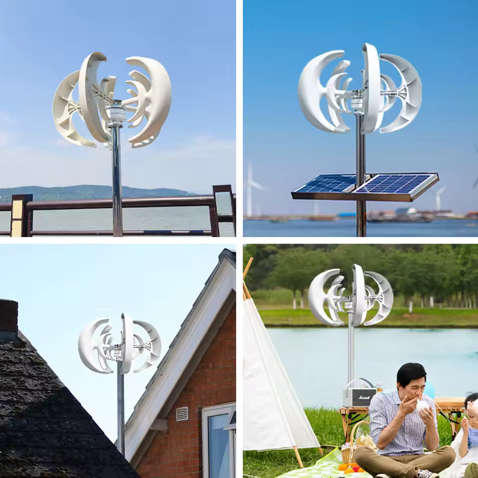 SR-1000W, 2kW, 3kW Wind Turbines 12V 24V 48V Permanent Magnet Wind Power Vertical  BushLine