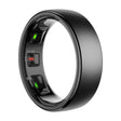 Black R10 smart ring, brushed finish, with the sensor windows visible on the inside of the band