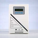 Front face of the WCMD controller: the Wind Charge Controller LCD panel, the wiring-order label and the battery, wind and dump-load terminal icons along the bottom edge.