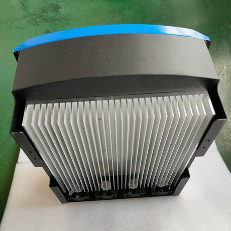 WW series controller rear, representative family photo: aluminium heatsink fins with cooling fans along the base