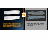 Supplier comparison of the nylon-fibre blades against cracked ordinary plastic blades