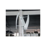 X-series helical vertical-axis turbine blade and hub detail in the factory - representative family photo
