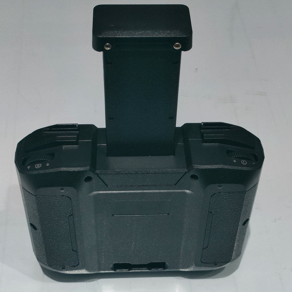 Back of the XT606 replacement screen remote control with its phone clip raised